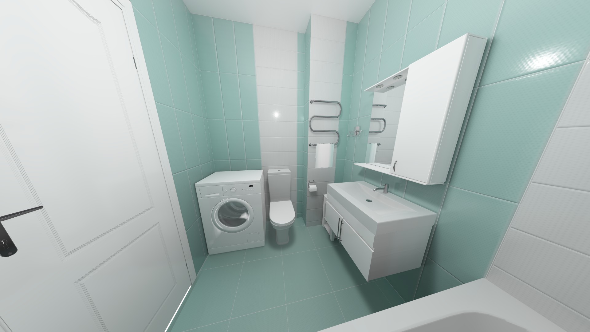 Расскладка плитки в 3D дизайн проекте